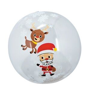 Inflatable 11" Snow Globe Medium Beach Balls - 12 Pc.